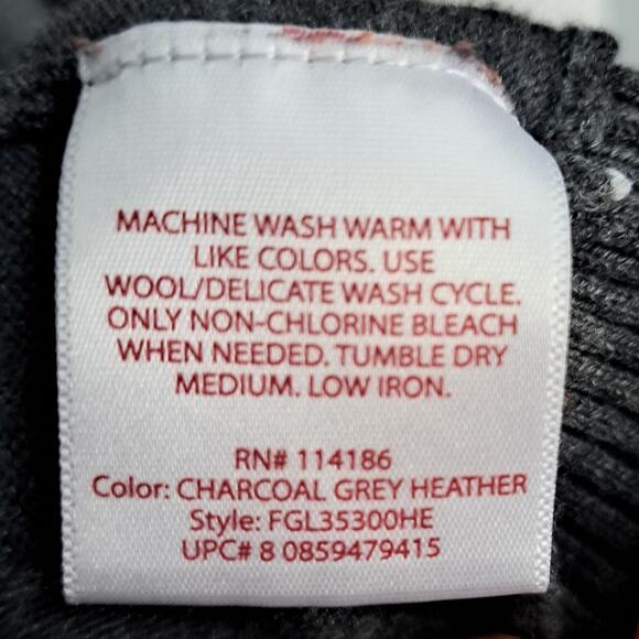 Faded Glory Charcoal Gray Heather Open Front Cardigan Sweater Women's XXL 20 - Picture 5 of 6